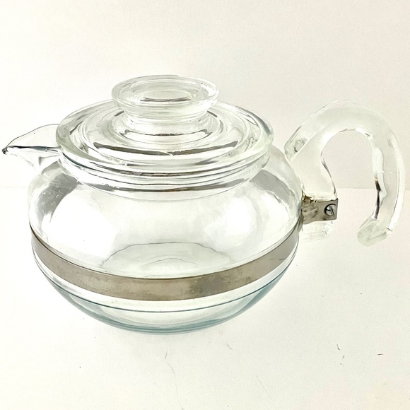 Teapot & Lid Flameware by PYREX 8336-H 6 Cup. Made in USA, Vintage - Picture 1 of 16